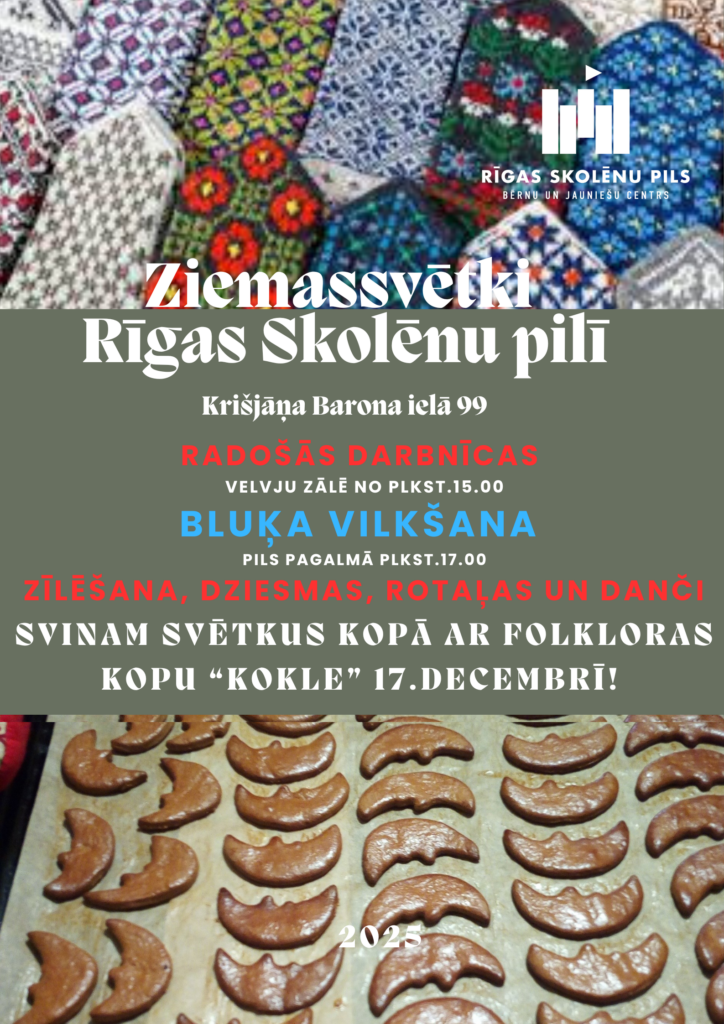 Bērnu un jauniešu centrs “Rīgas Skolēnu pils” aicina uz Ziemas saulgriežiem
