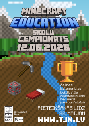 Sākusies pieteikšanās “Minecraft skolu čempionāts 2026” sacensībām