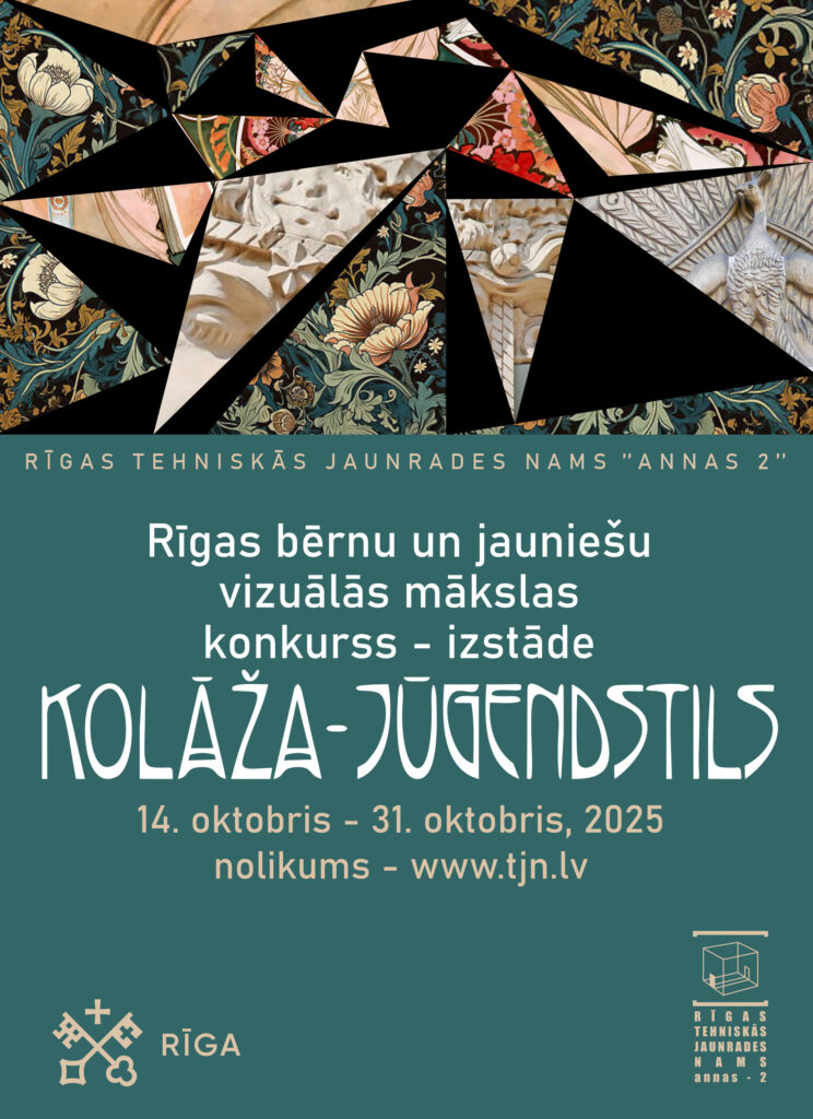 Notiks Rīgas bērnu un jauniešu vizuālās mākslas konkurss-izstāde “Kolāža. Jūgendstils.”