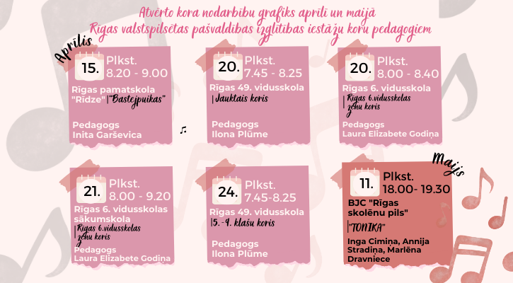 Aicinām apmeklēt atklātās kora nodarbības
