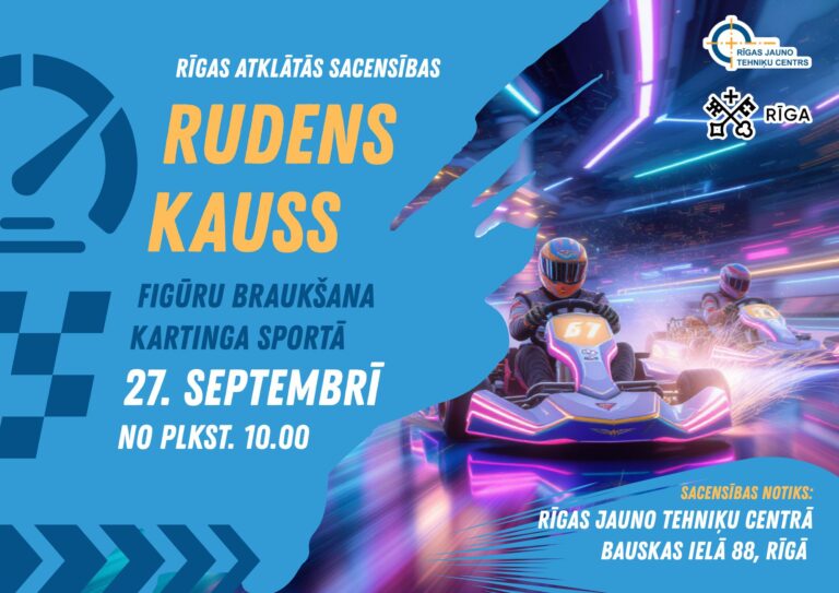 Notiks Rīgas atklātās sacensības “Rudens kauss” figūru braukšana kartinga sportā