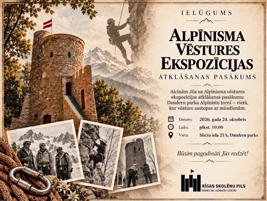 No Latvijas kalnākāpšanas pirmsākumiem līdz mūsdienām – Dauderu parkā atklās vēsturisko ekspozīciju un notiks kāpšanas svētki